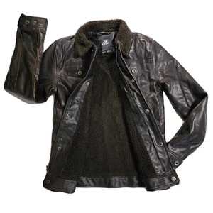 NWT XRAY Faux LEATHER Jacket Coat Men's S Motorcycle Biker Bomber Flight Brown - Picture 1 of 19