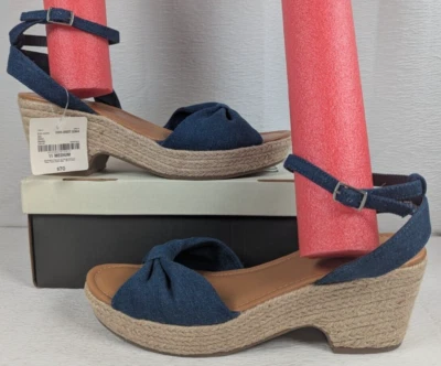 A.N.A - Dukes - Azul Denim - Sandalias de tacón alto - Para mujer - Talla 11 M Foto 1 de 4