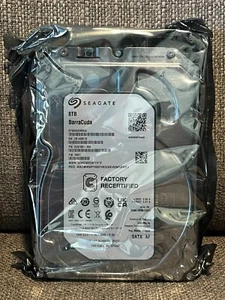 Seagate BarraCuda Hard Drive 8TB SATA 6Gb/s 256MB Cache 3.5in - Recertified - Picture 1 of 2