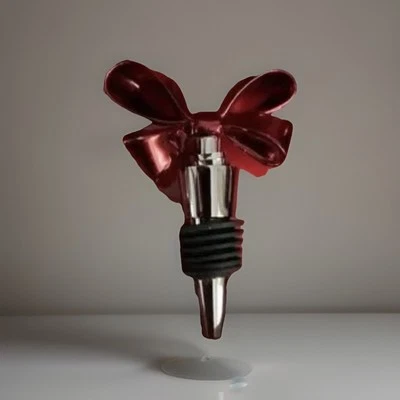 Juego de 3 tapones para botellas de vino Martha Stewart arco rojo colección Holiday Garden Foto 1 de 4