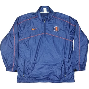 Nike University Of Illinois Fighting Illini Storm-Fit 1/4 Zip Jacket Mens Large - Picture 1 of 11