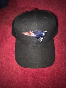 New England Patriots Hat Cap Adjustable Adult Black Cotton/Polyester NFL - Picture 1 of 6