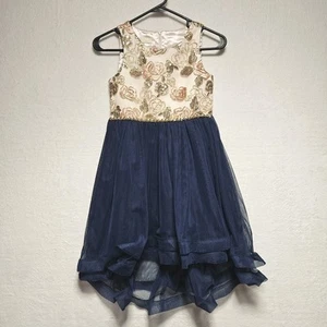 AMERICAN PRINCESS Girls SZ 10 Fancy Tiered Sleeveless Beaded Sequin Dress - Picture 1 of 11