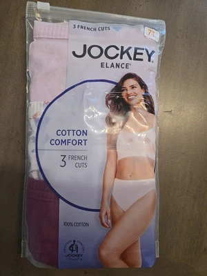  Jockey Elance 3 pares de bragas ropa interior cómoda de algodón corte francés para mujer talla 7/L Foto 1 de 4