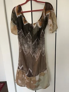 POP Saint Barth Dress cover up Swim sundress Brown/Tan/Olive One SZ - Picture 1 of 20