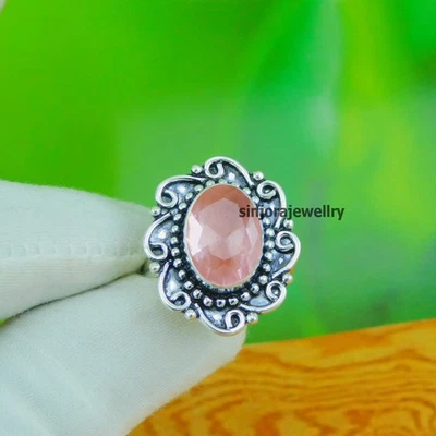 Anello regalo fatto a mano in argento sterling 925 con pietra preziosa... - Immagine 1 di 4