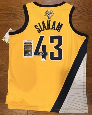 Pascal Siakam Signed Autograph FINALS JERSEY Indiana Pacers JSA COA - Image 1 of 3
