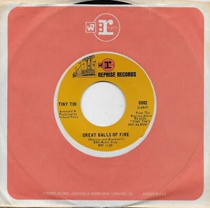 TINY TIM Great Balls Of Fire / As Time Goes By original 45 from 1968 - Picture 1 of 1