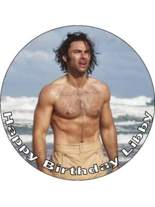 7.5" Aiden Turner Poldark Personalised Edible ICING Cake Topper - Picture 1 of 1