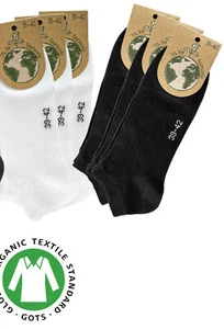 Sneaker Socks With Organic Cotton, 3 Pairs Short Socks - Picture 1 of 3