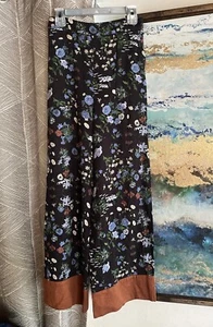 Wilfred Aritzia Pants Women High Waist Wide Leg Floral Boho Sz XXS - Picture 1 of 19