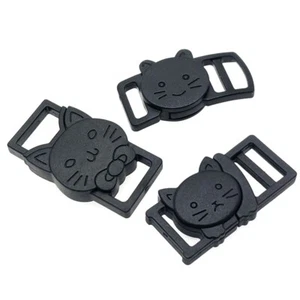 10Pcs/Pack  3/8" Cat-Head Plastic Safty Breakaway Buckles For Bra Cat Collar - Picture 1 of 21