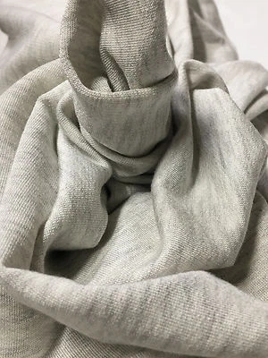 Tela tejida Spandex modal de felpa francesa súper suave y llena de drapeado gris ceniza Foto 1 de 4