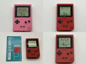 Nintendo Gameboy Pocket 4 lot Pink Red Region Free Working - Picture 1 of 22