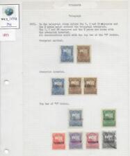 WC1_13938. NICARAGUA. Rare set of 1893 TELEGRHAPHS stamps. Not in Scott. MH