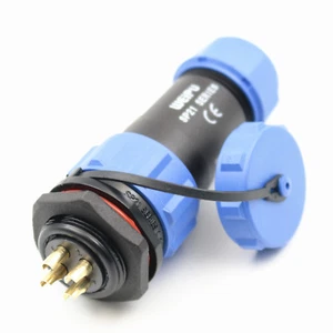 1Set SP21 4Pins Circular Waterproof Cable Plug Socket Connector IP68 Panel Mount - Picture 1 of 5