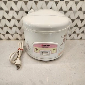 Tatung TRC-6UDW 6-Cup Rice Cooker White / Pink. Floral. Tested - Picture 1 of 9