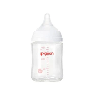 Pigeon Baby Bottle 160ml/5.4oz And Nipple 0 months and up Heat-Resistant Glass - Picture 1 of 13
