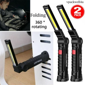 2x COB LED KFZ Arbeitsleuchte Akku Werkstattlampe Handlampe mit Magnet Stablampe - Bild 1 von 15