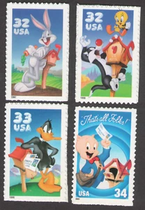 US. 3137a, 3204a, 3306a. 3534a. Looney Tunes 4 Stück. MNH - Bild 1 von 1