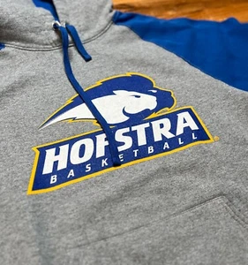 Vintage Hofstra University Sweatshirt Large NCAA Basketball Hoodie grau/blau - Bild 1 von 6