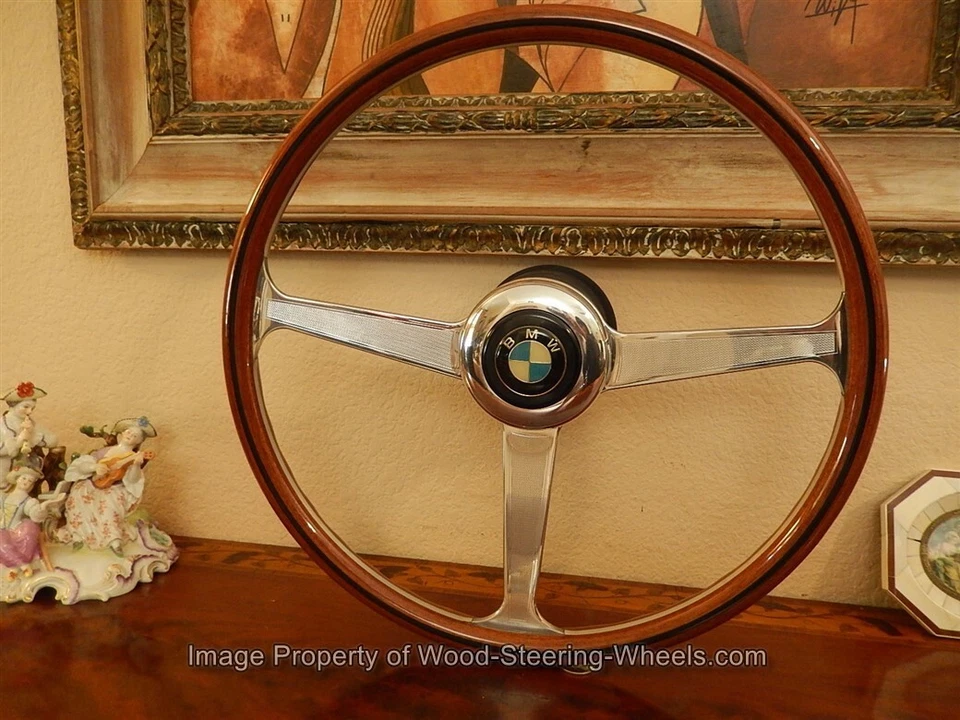 BMW E9 3.0 CSI - 3.0 CSL 2800 CS Wood Steering Wheel NARDI 41 cm BMW Horn Button - Image 1 of 4