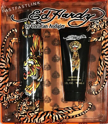 ED HARDY MENS BY CHRISTIAN AUDIGIER 100ml EDT SPRAY + 90ml SHOWER GEL FOR MENS - image 1 of 3