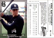 Eric Battersby 2001 Grandstand Birmingham Barons #14 Card *AutographDen*
