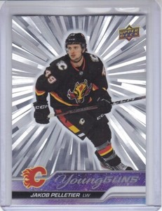 JAKOB PELLETIER 2023-24 UPPER DECK YOUNG GUNS OUTBURST SILVER RC #208 FLAMES
