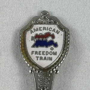 American Freedom Train Souvenir Spoon 3.5” Silver Tone Etched Bowl - Picture 1 of 4