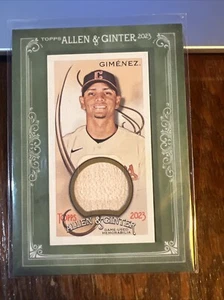 Mini reliquia de murciélago enmarcada Andrés Giménez 2023 Topps Allen & Ginter MFR-AG CASI NUEVO-COMO NUEVO - Imagen 1 de 6