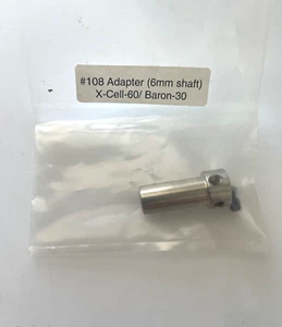 108 Adapter (6mm Shaft) for Xcell 60, Baron 30 RC Heli Xcell New - Picture 1 of 2