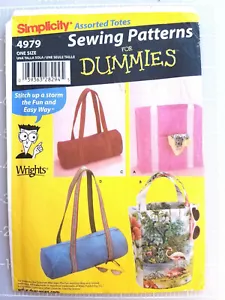 Simplicity 4979 ZUBEHÖR verschiedene TASCHEN TÜTEN UNGESCHNITTENES Muster - Bild 1 von 5
