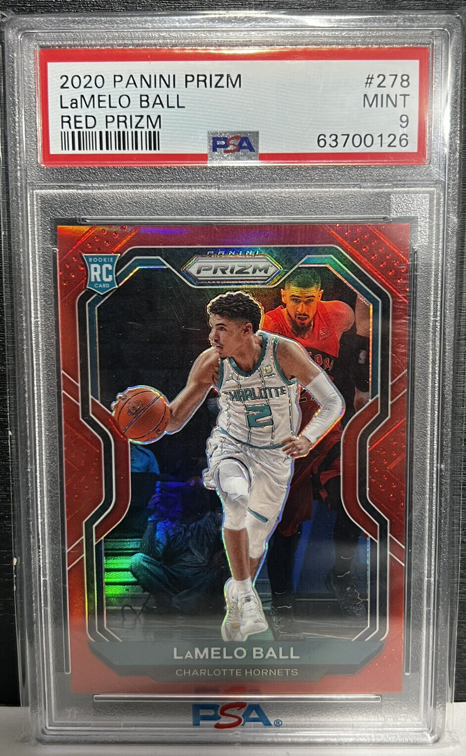 2020-21 Panini Prizm LaMelo Ball RC Rookie #278 Red /299 PSA 9 MINT 🔥🔥🔥