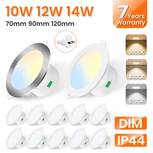 LED Downlights Kit 70mm 90mm 120mm Warm Cool White Daylight Dim/Non-Dim AU Plug - Picture 1 of 20