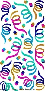 METALLIC CONFETTI Sticko Stickers Party Streamers & Swirls 39 Stickers - Picture 1 of 1