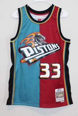Mitchell & Ness Grant Hill Teal/Red Detroit Pistons Hardwood Classics 99/00 MED - Image 1 of 4