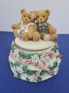 1998 Carissimi Orsacchiotti Figurina Matrimonio Marcia Music Box Sposi - Foto 1 di 4