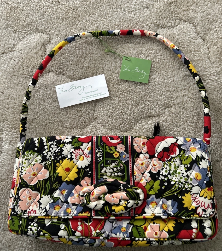 Vera Bradley Knot Just a Clutch Poppy Fields Handbag