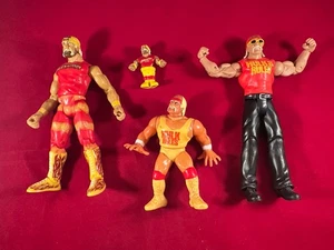 Four Hulk Hogan Figurines Loose WWF WWE NWO WCW TNA Hulkamania - Picture 1 of 2