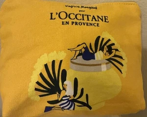 Virginie Morgand L'occitane En Provence Yellow Make Up Bag 7" x 5.5" - Picture 1 of 4