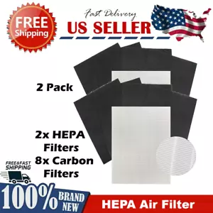 2x HEPA Filter + 8x Carbon Pre-Filters for Air Purifier Coway AP-1512HH AP1512HH - Picture 1 of 5