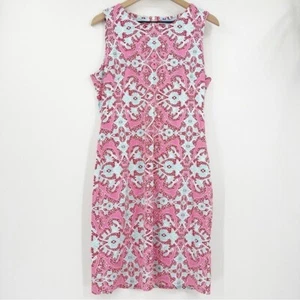 Vestido J. McLaughlin Catalina de tela sin mangas talla grande Preppy playa costera - Imagen 1 de 5