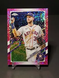 2021 Topps Chrome Parallel Magenta Speckle #208 Kyle Tucker /350 Astros SP - Picture 1 of 2