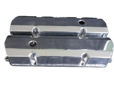 Holden V8 253 304 308 Fabricated Polished Alloy Valve Covers Early Heads - Image 1 of 3