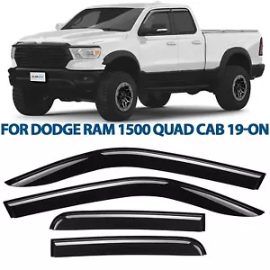 Protectores de lluvia CLIM ART viseras de ventilación pantalla para Dodge Ram 1500 2019-2025 cabina y media - Imagen 1 de 10