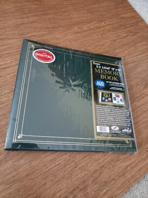 先锋 EZ 加载 12x12 记忆书相册绿色金色顶部加载页 全新 — 第 1/4 张图片