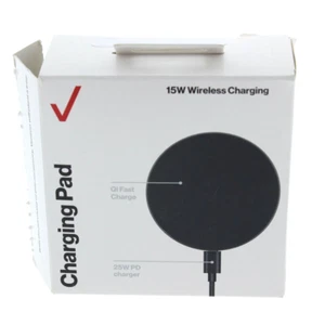 Verizon (15W) Qi Wireless Charging Pad - Black (WC15WGGLBLK-A) - Picture 1 of 3