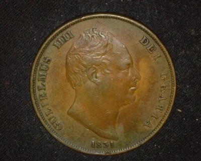 GREAT BRITAIN 1831 PENNY KM707 EXTREMELY FINE ~FCS-239 - Image 1 of 2