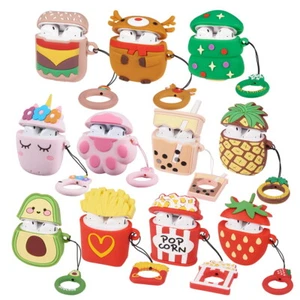 3D Cartoon Airpods Charging Case Silicone Protective Cover For Apple Airpods 1&2 - Picture 1 of 58
